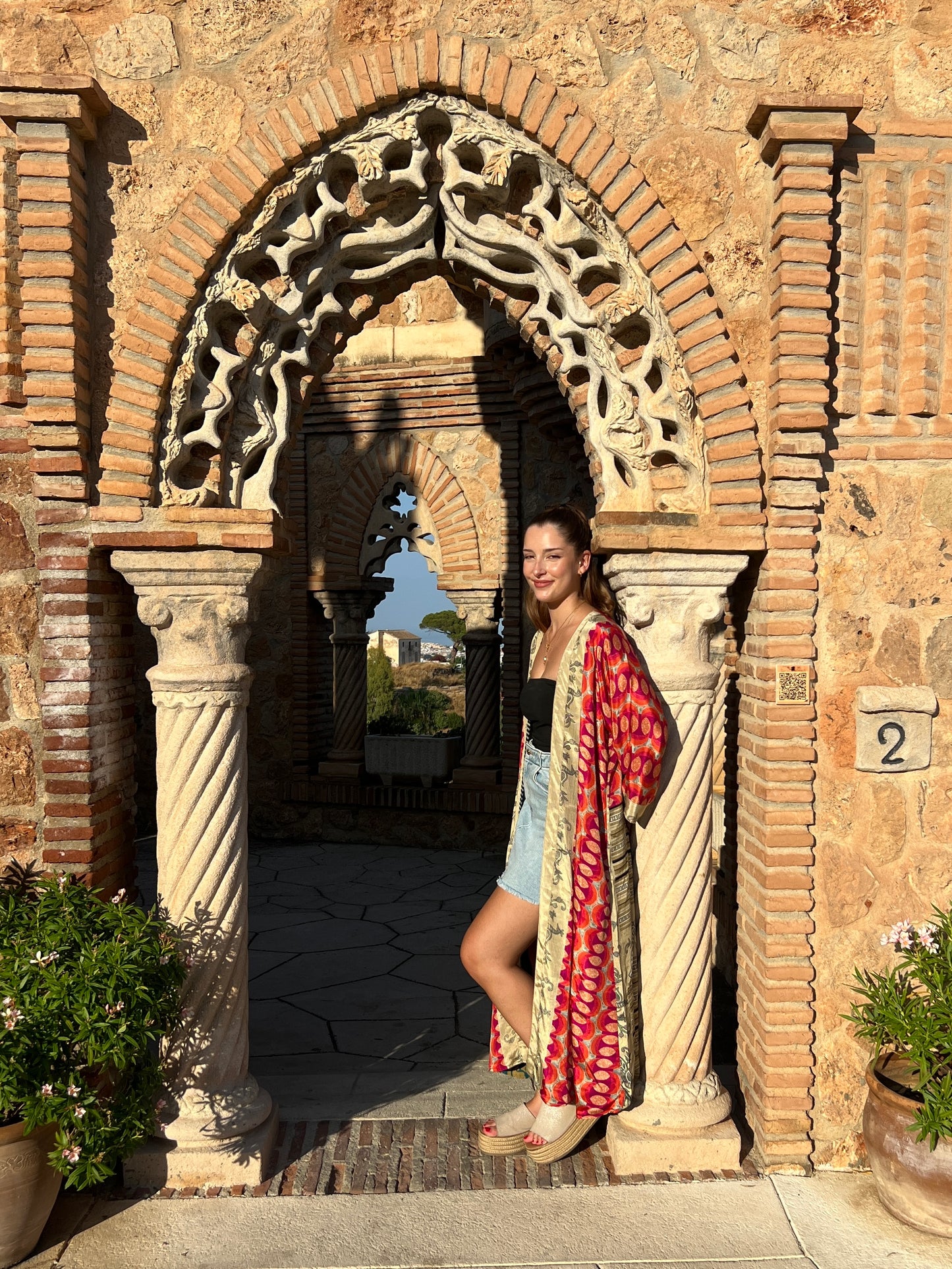 Kimono de seda reciclada Reversible Colomares