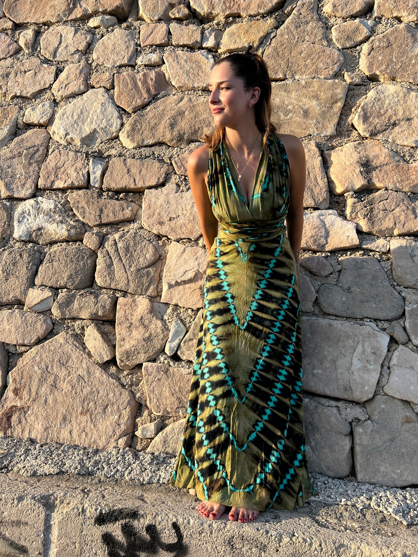 Vestido Multifuncional “Aura Cambiante” — Largo en spandex tie-dye