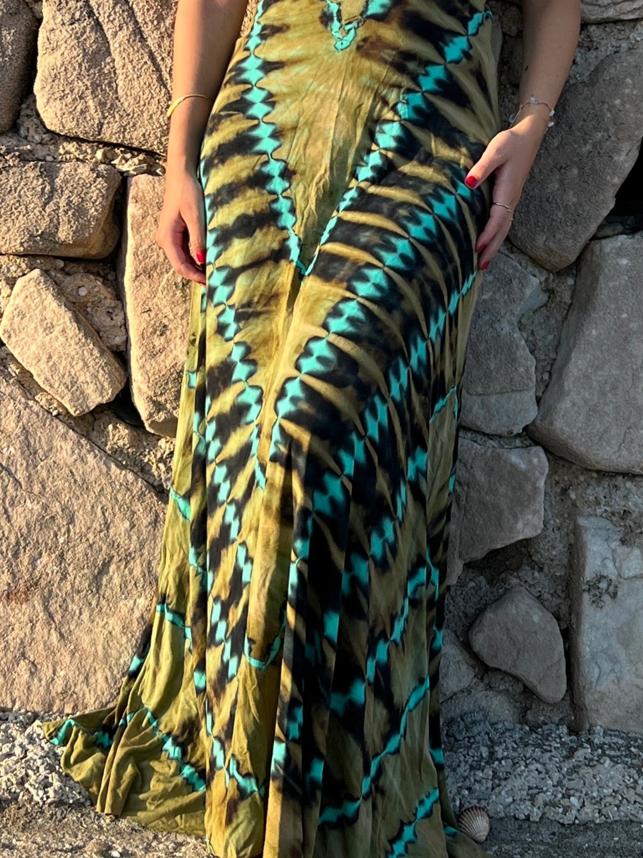 Vestido Multifuncional “Aura Cambiante” — Largo en spandex tie-dye