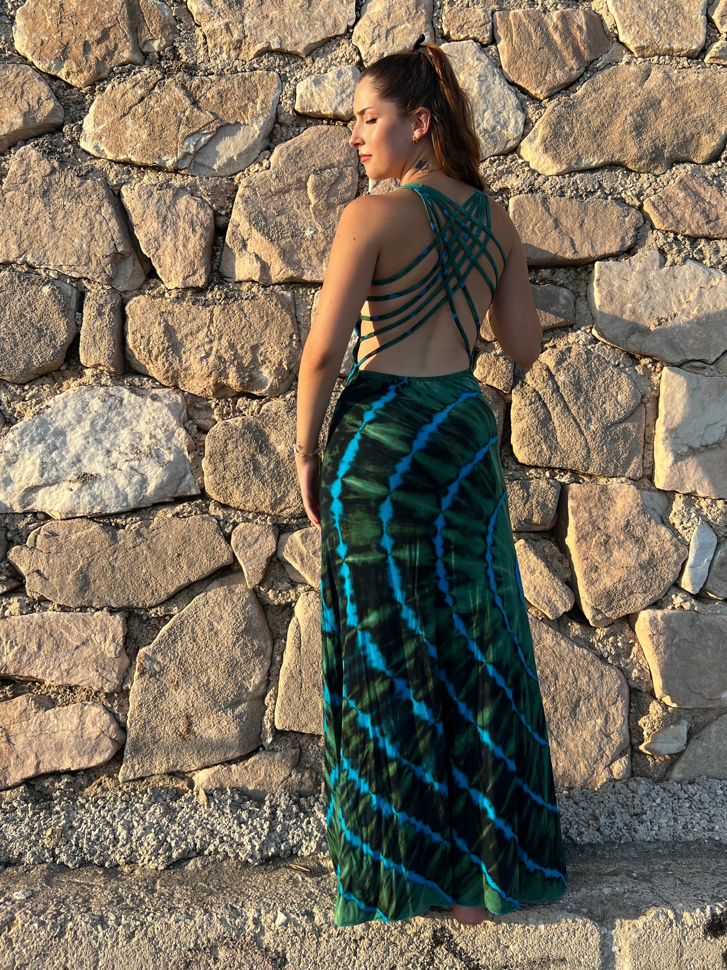 Vestido “Aura Solar” en Spandex Tie-Dy