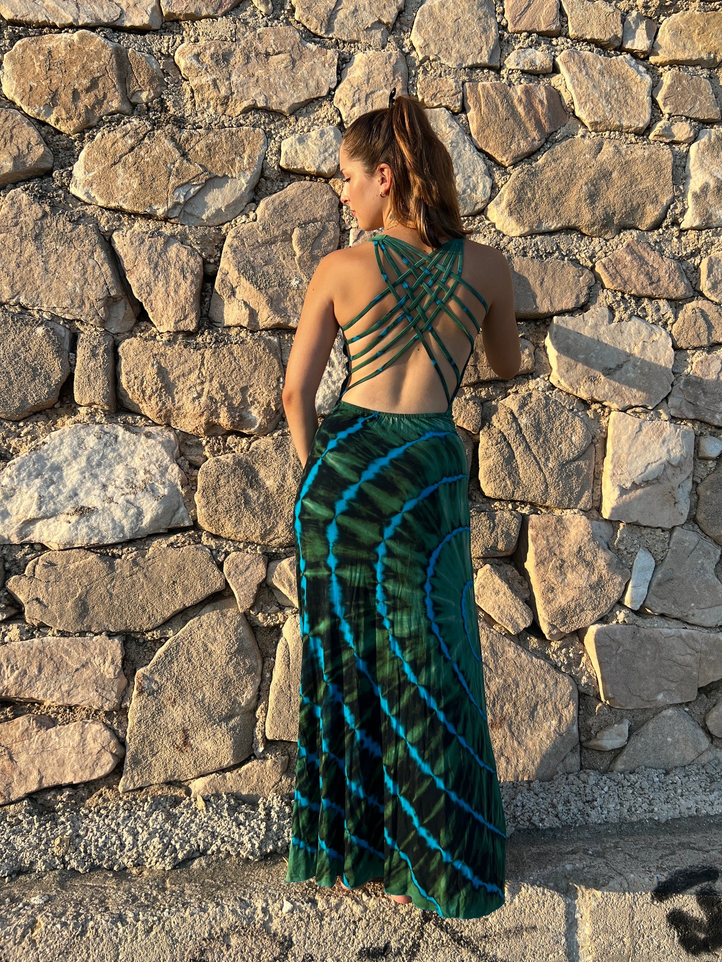 Vestido “Aura Solar” en Spandex Tie-Dy