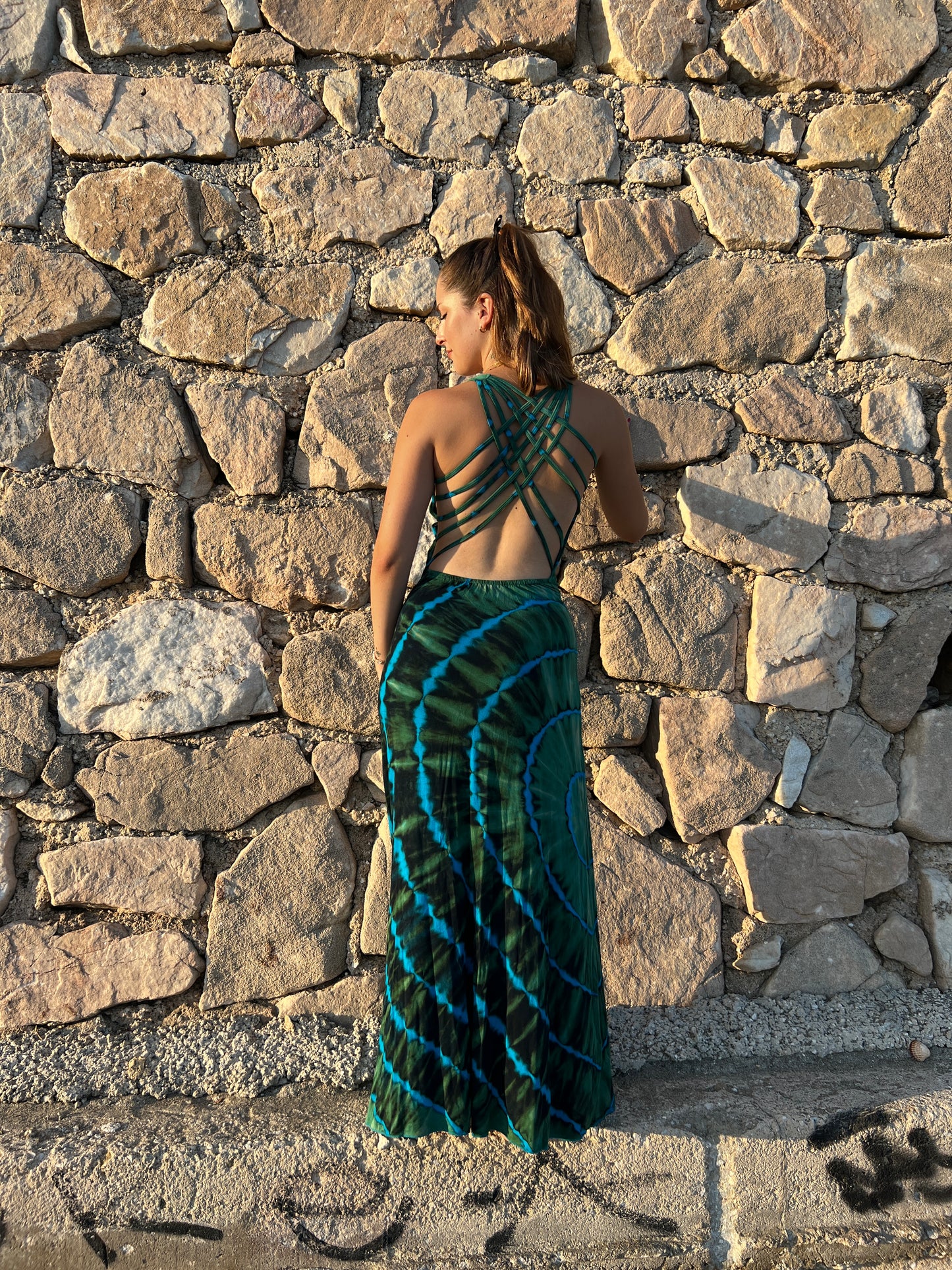 Vestido “Aura Solar” en Spandex Tie-Dy