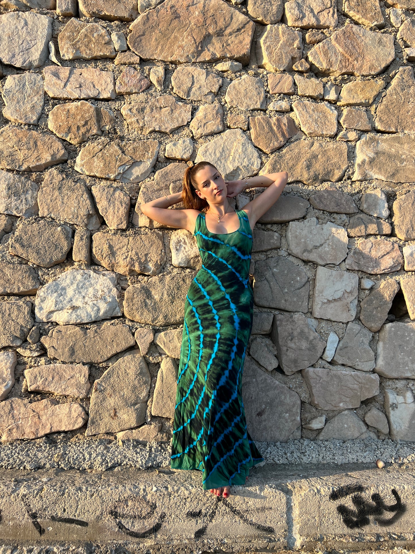 Vestido “Aura Solar” en Spandex Tie-Dy
