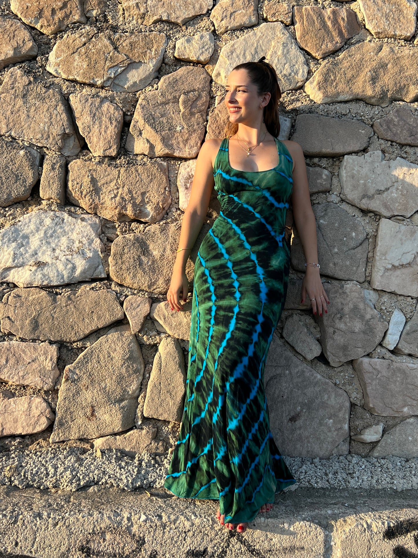 Vestido “Aura Solar” en Spandex Tie-Dy