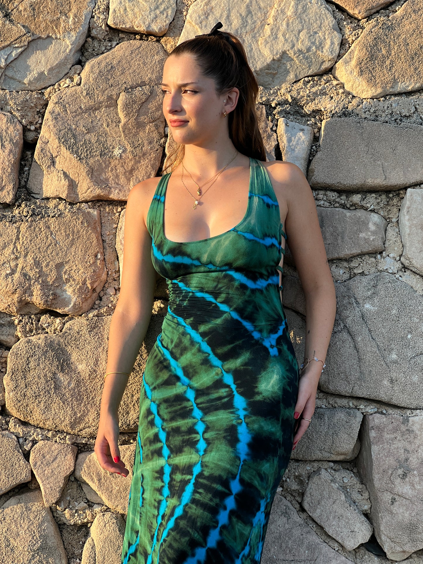 Vestido “Aura Solar” en Spandex Tie-Dy