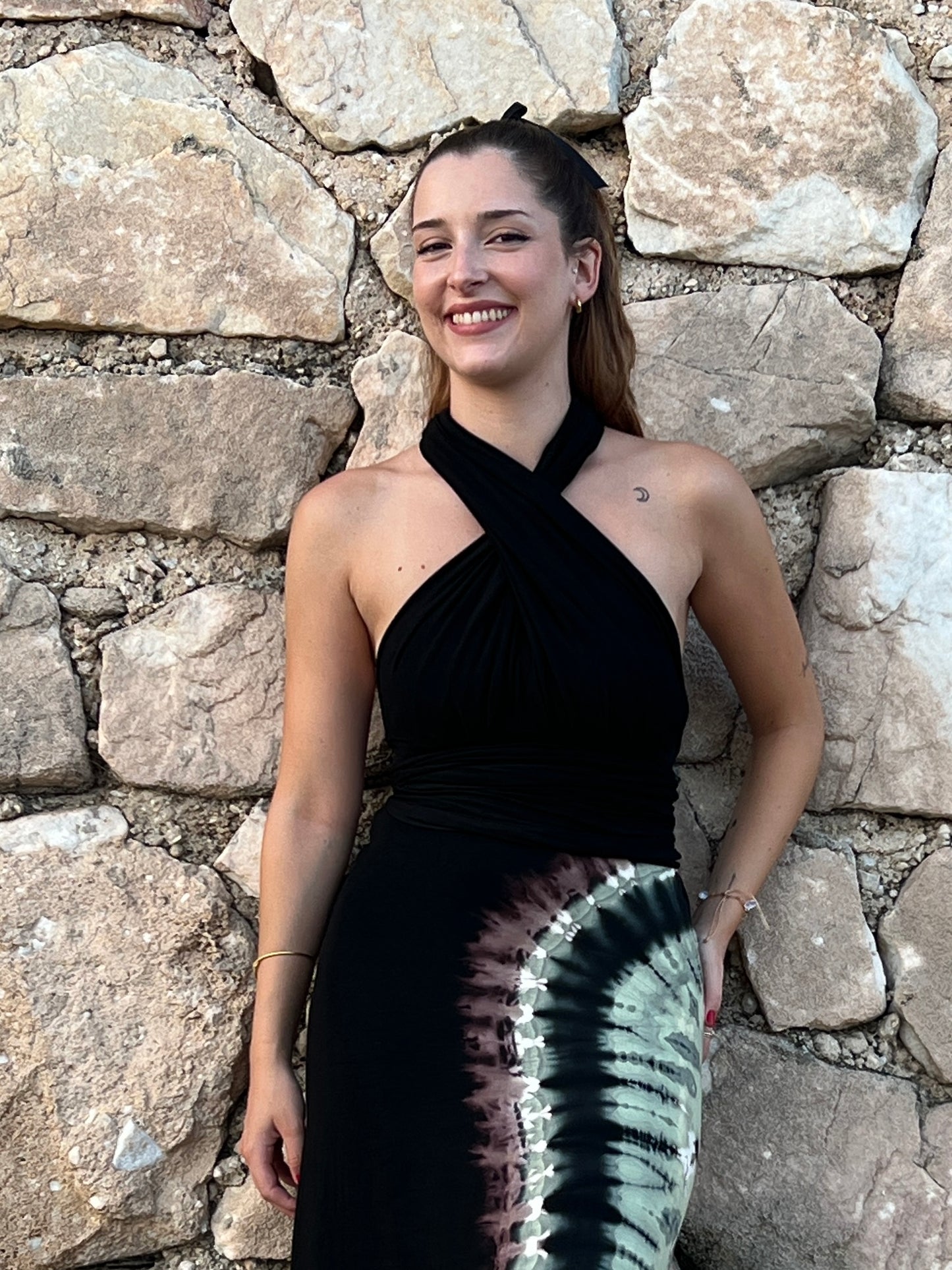 Vestido Multifuncional “Aura Cambiante” — Largo en spandex tie-dye