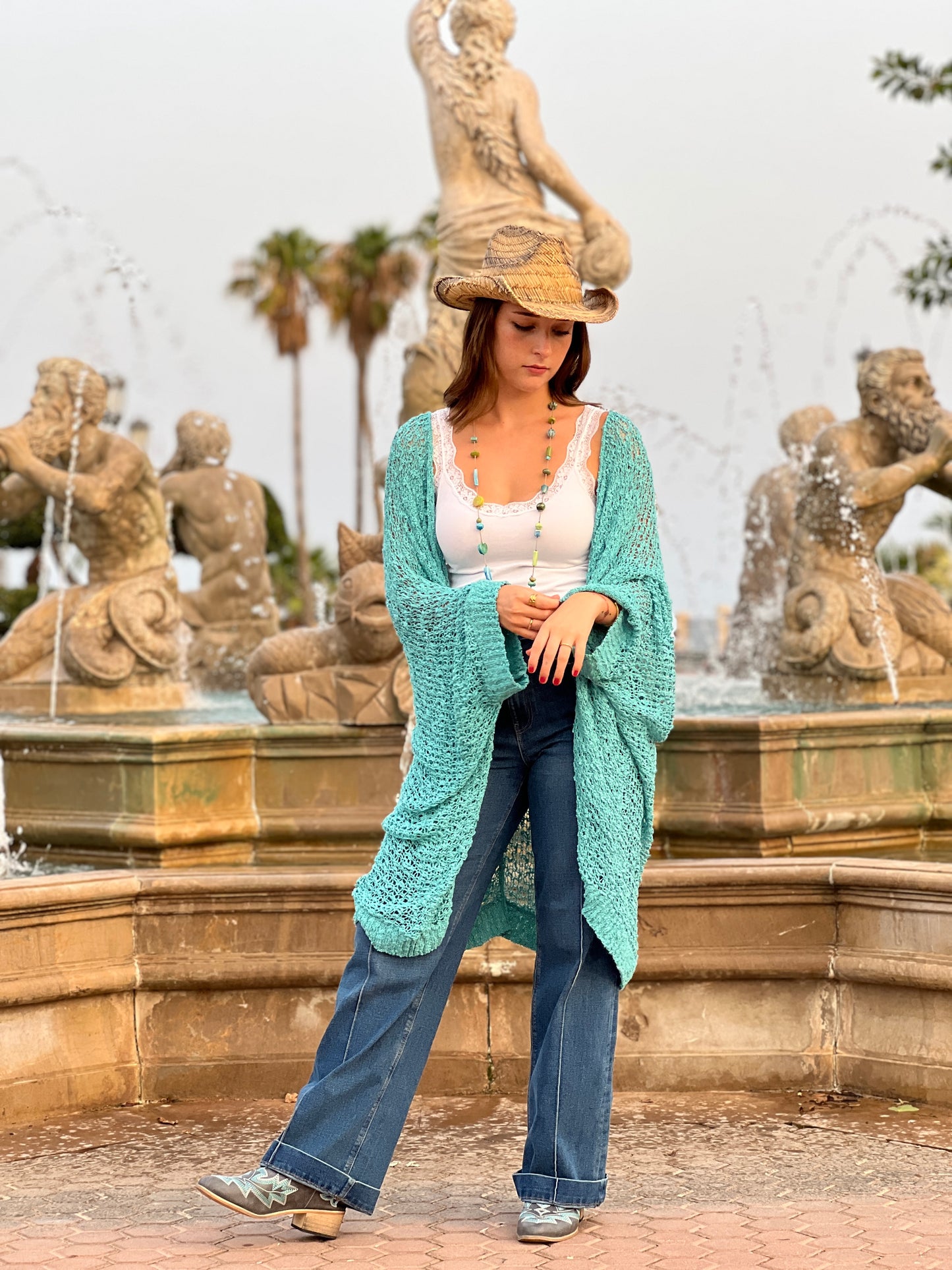 Kimono tejida,  Estilo Boho