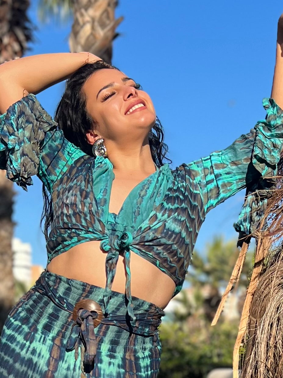 Bolero Tie-Dye de rayón