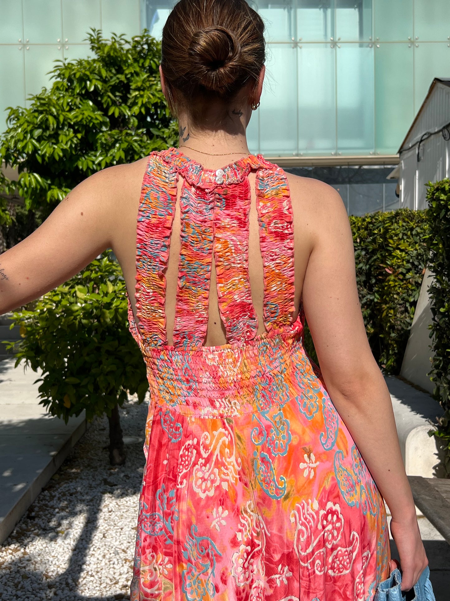 Vestido largo en seda fría – Talla única
