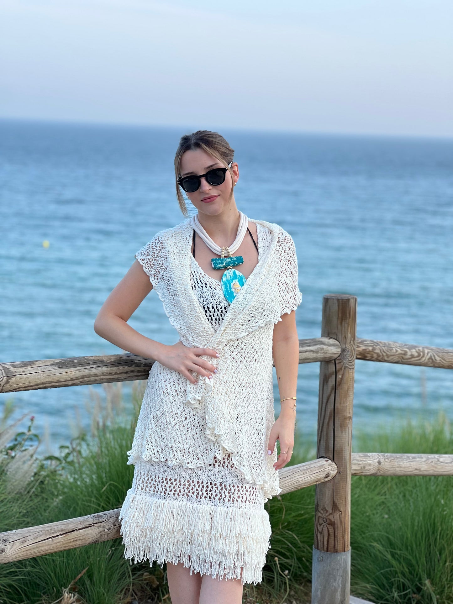 Chaleco circular de punto — el toque bohemio perfecto