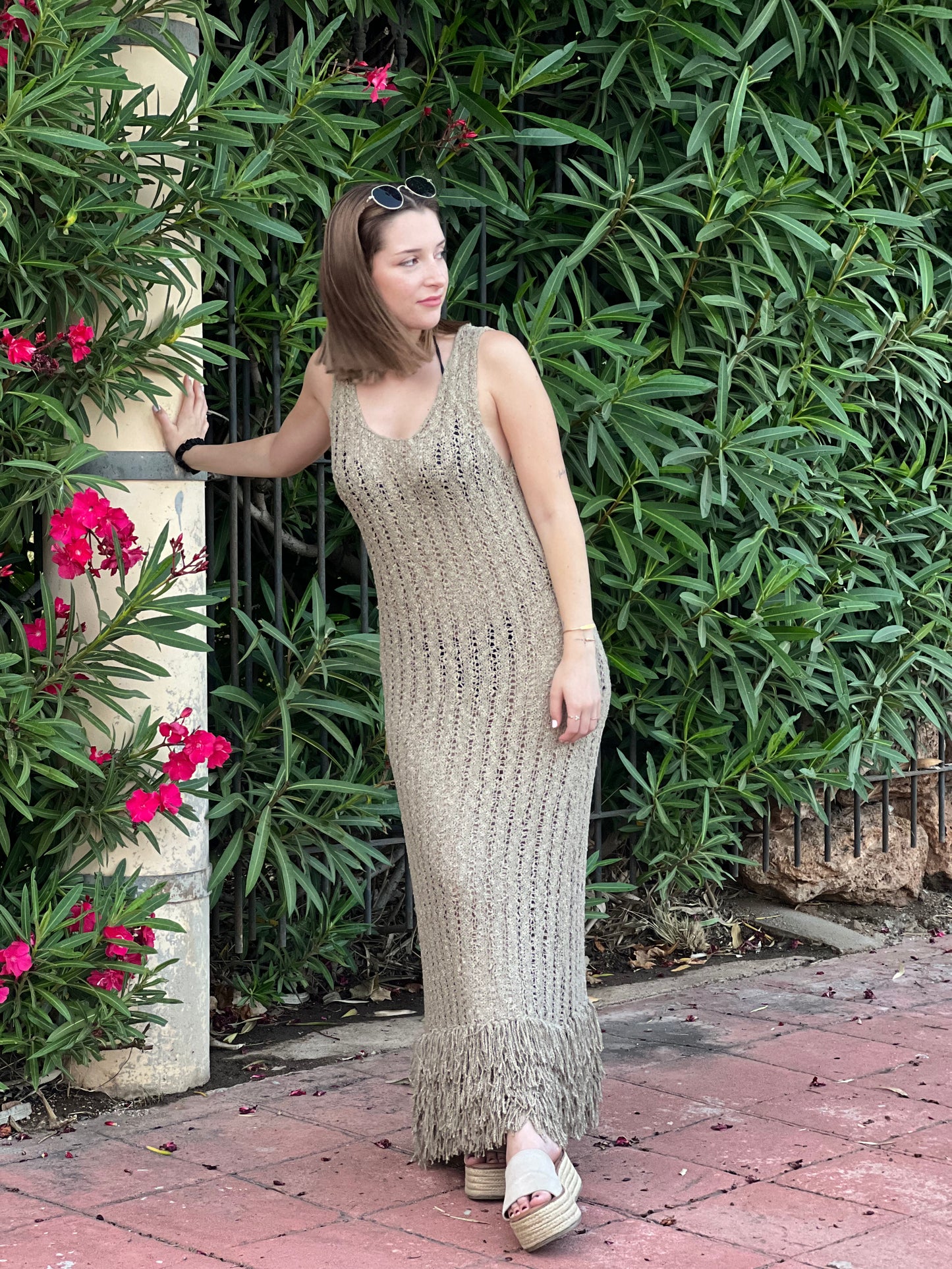 Vestido boho con flecos largo estilo boho