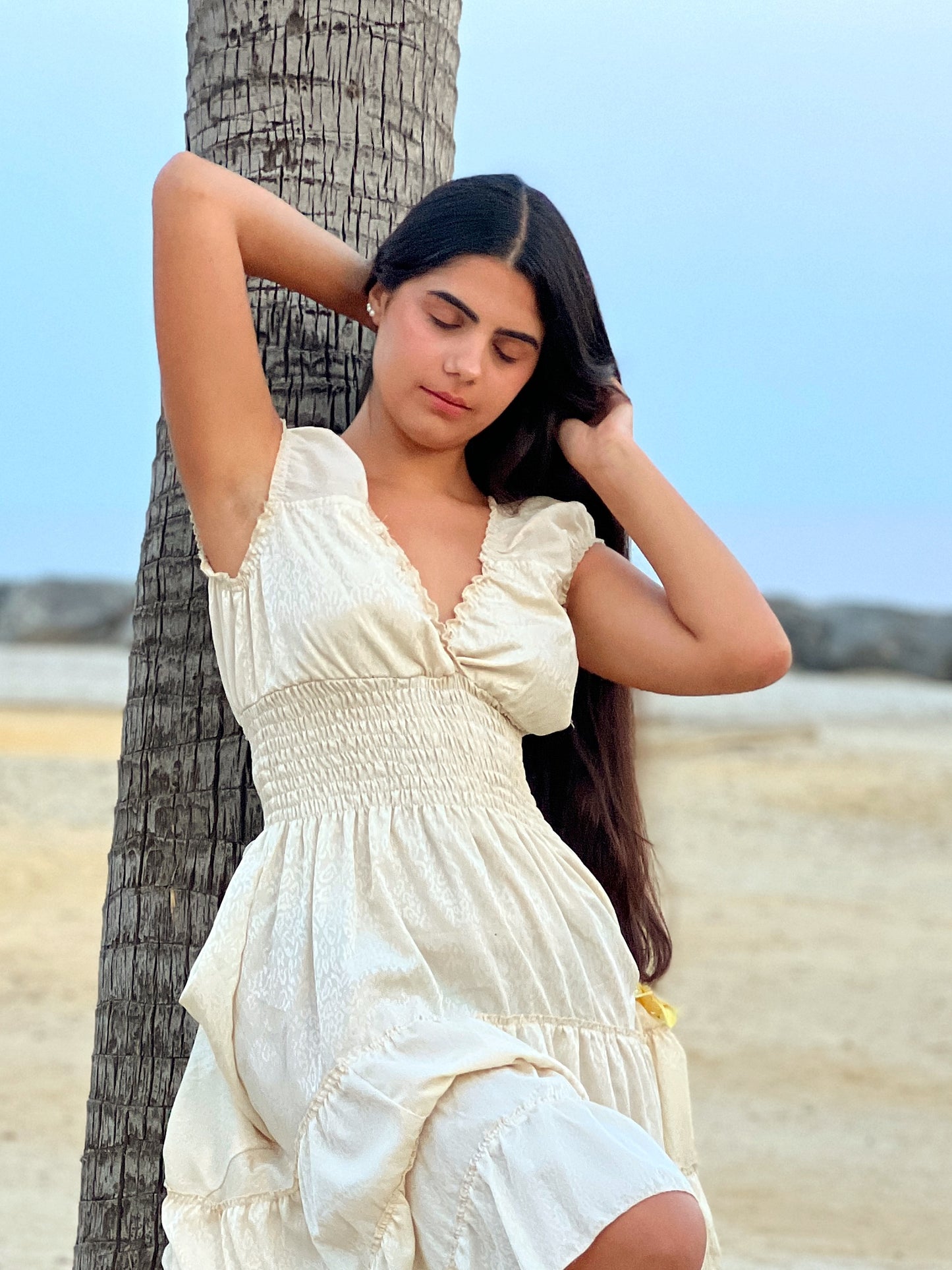 Vestido Bohemio Asimétrico de Seda Fría