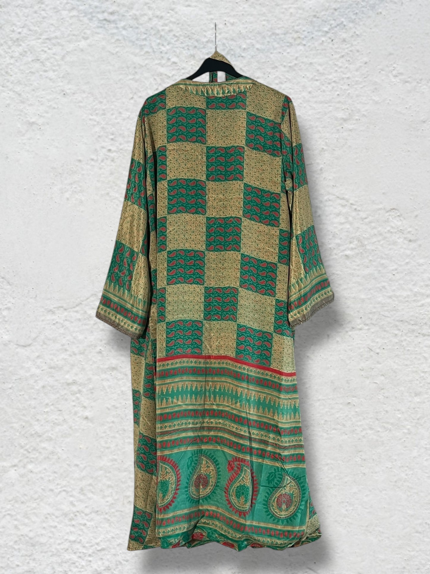 Kimono de seda reciclada Reversible Africa