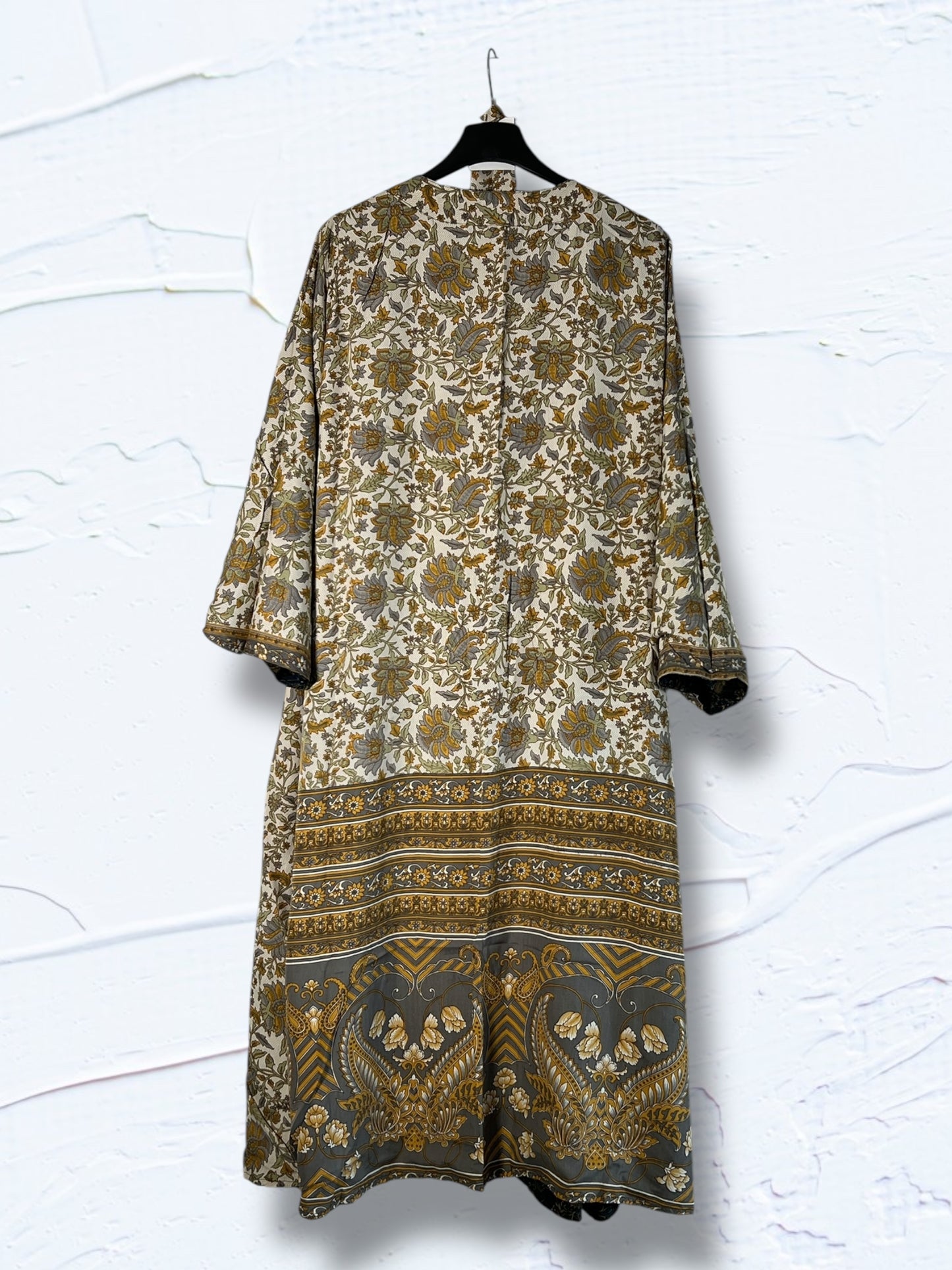 Kimono reversible de seda reciclada, XL unisex Vancouver