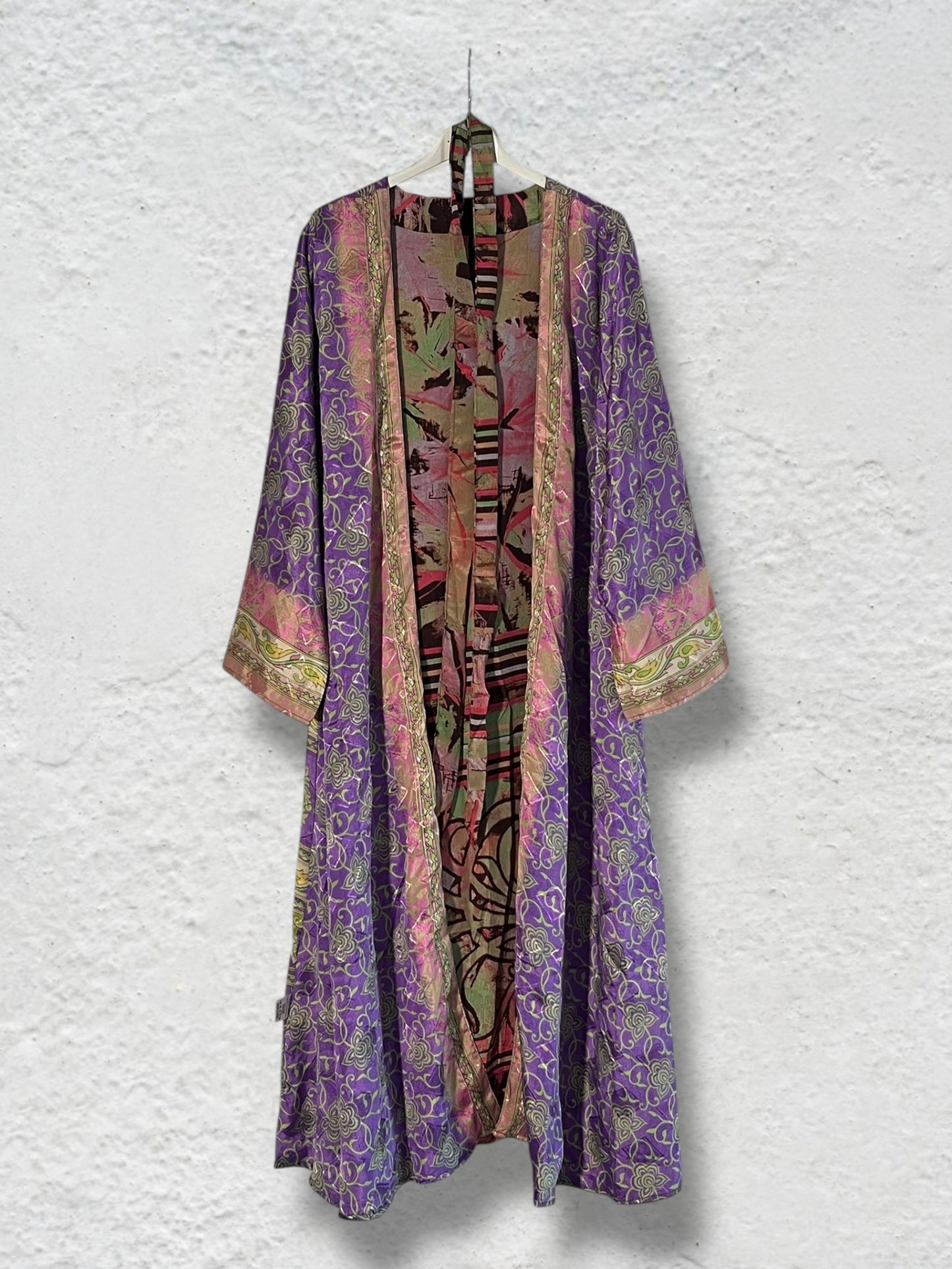 Kimono de seda reciclada Reversible Malaga