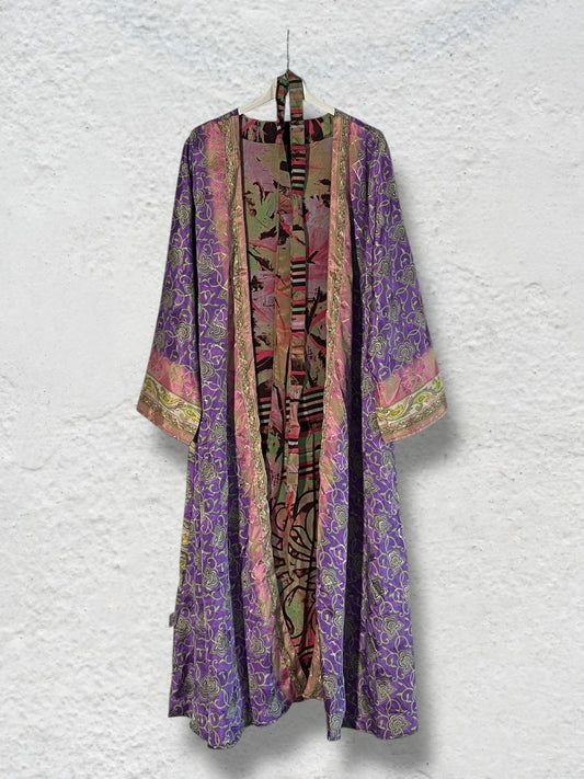 Kimono de seda reciclada Reversible Malaga