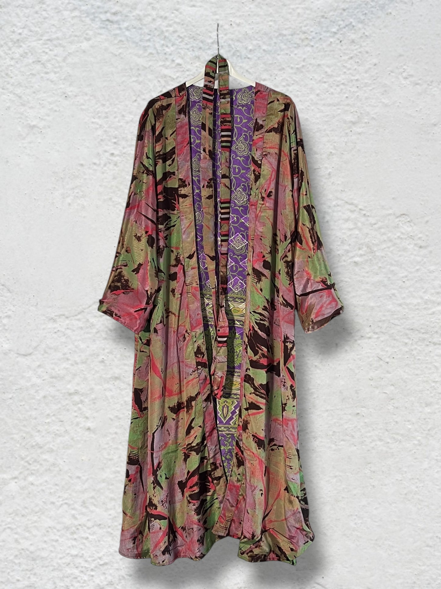Kimono de seda reciclada Reversible Malaga