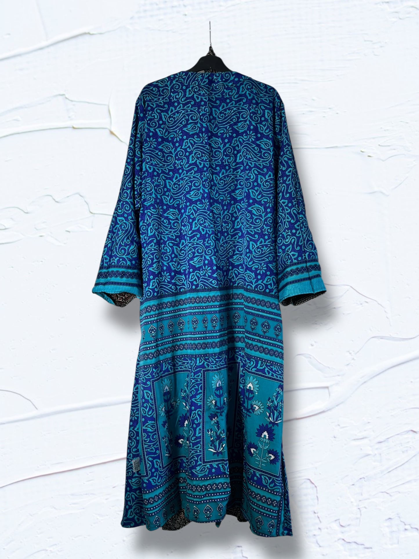 1 Kimono reversible de seda reciclada, XL unisex Sidney