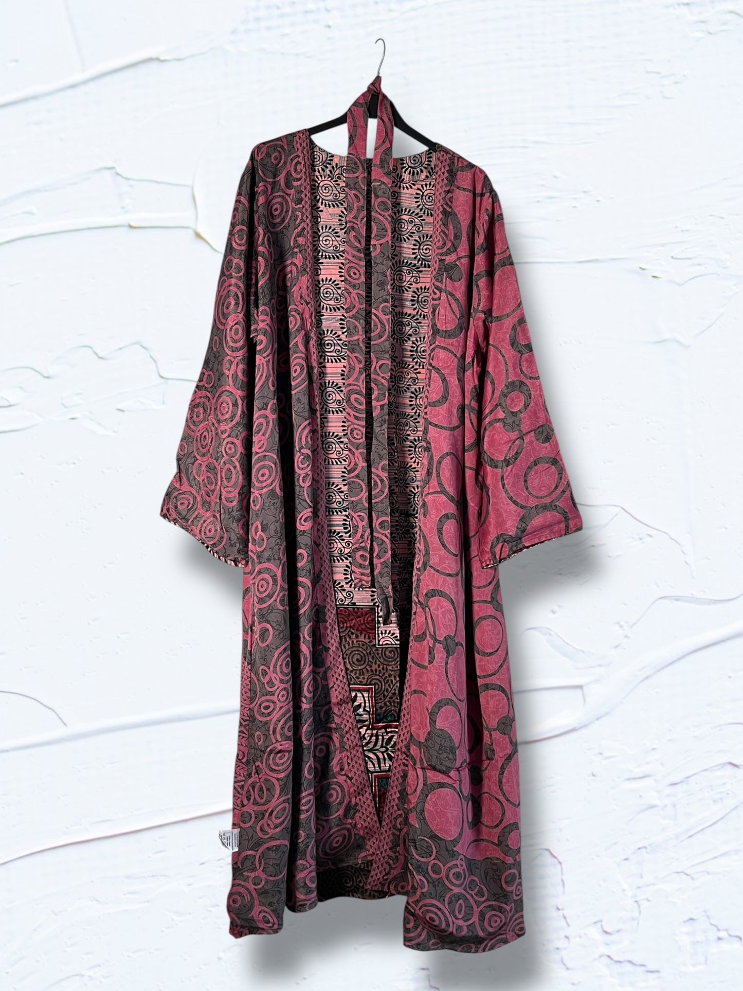 1 Kimono reversible de seda reciclada, XL Elegance