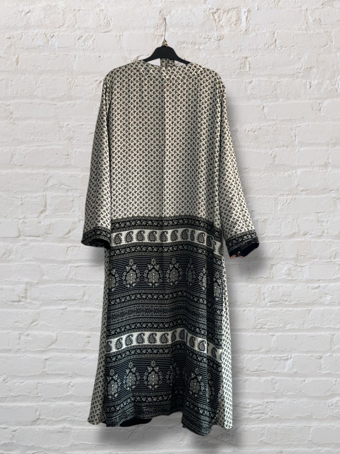 Kimono de seda reciclada Reversible Fuego