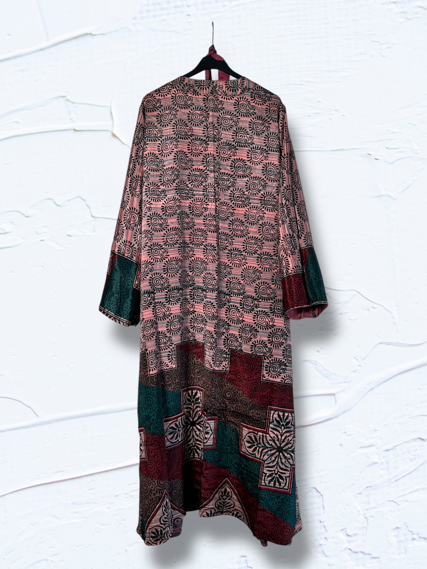 1 Kimono reversible de seda reciclada, XL Elegance