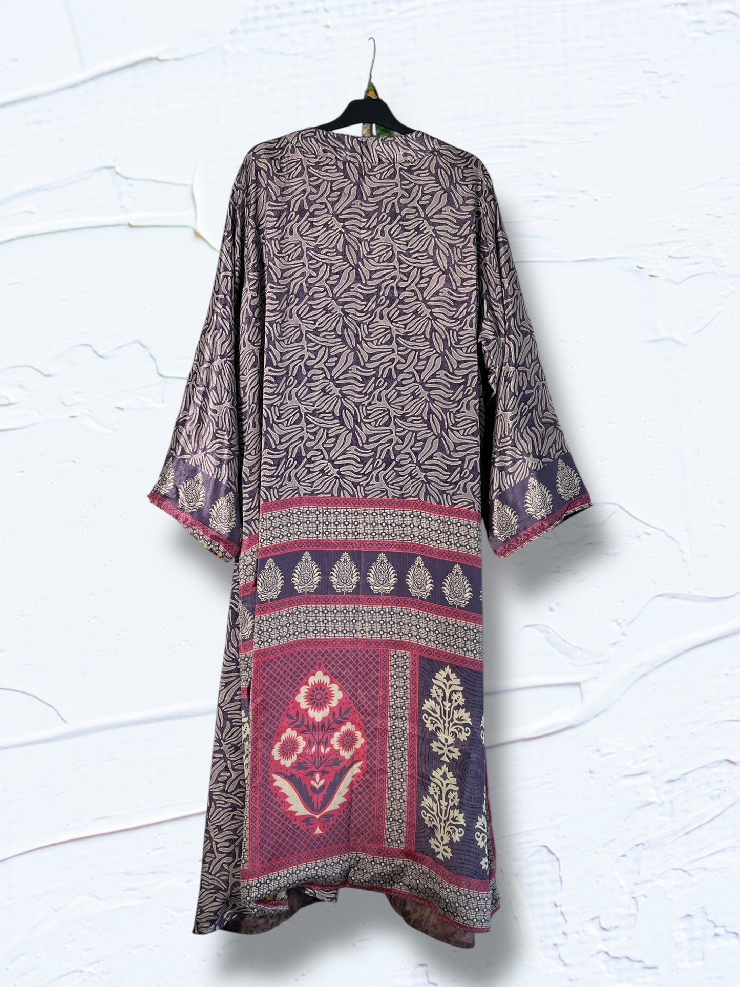 1 Kimono reversible de seda reciclada, XL Lilla