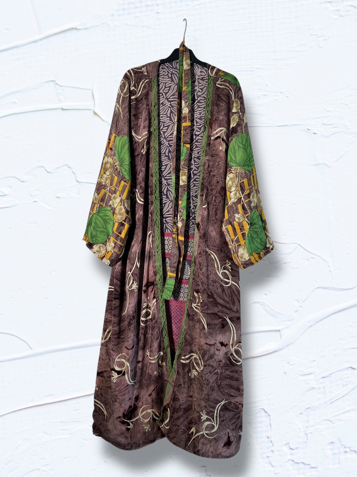 1 Kimono reversible de seda reciclada, XL Lilla