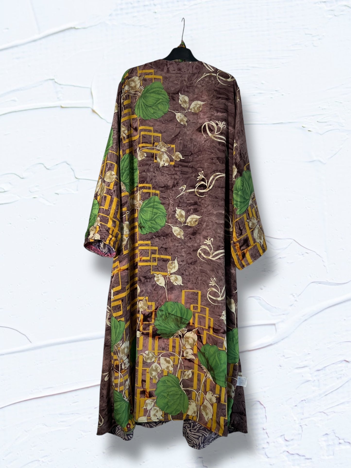 1 Kimono reversible de seda reciclada, XL Lilla