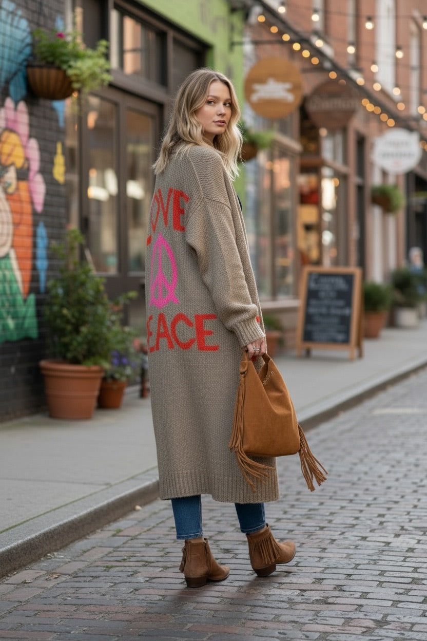 Cardigan LOVE & PEACE