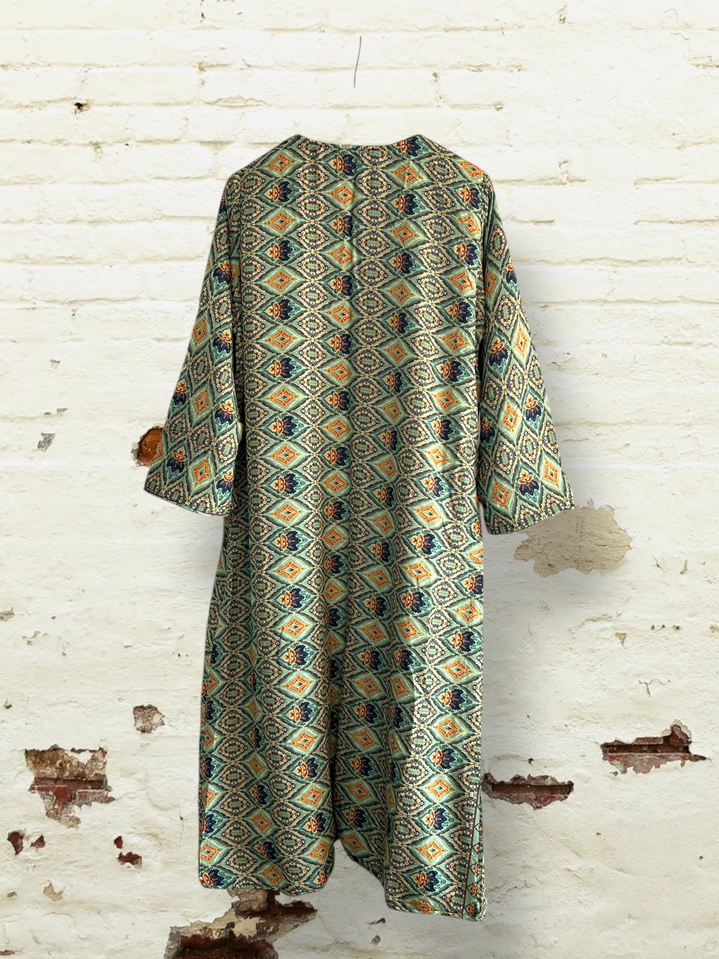 Kimono reversible terciopelo( velvet) Kaki