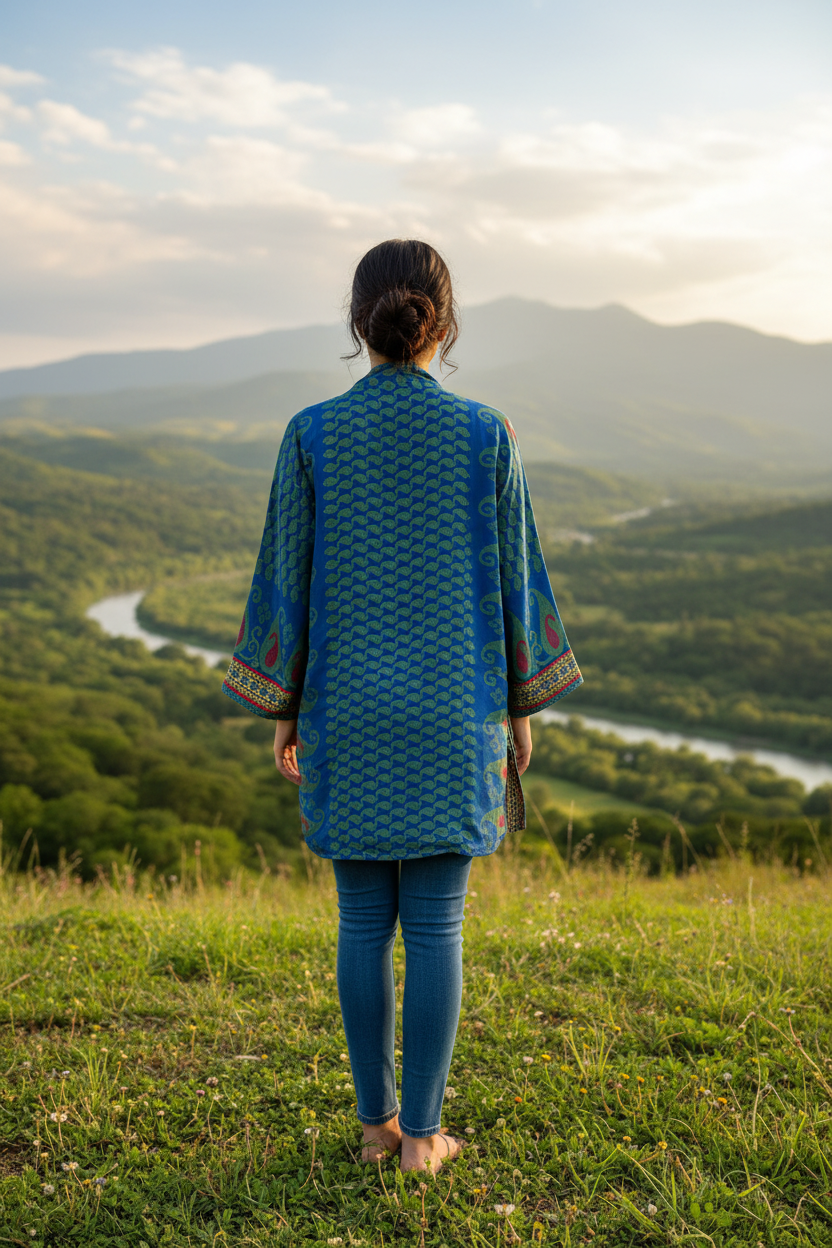 Kimono reversible corto Sakura