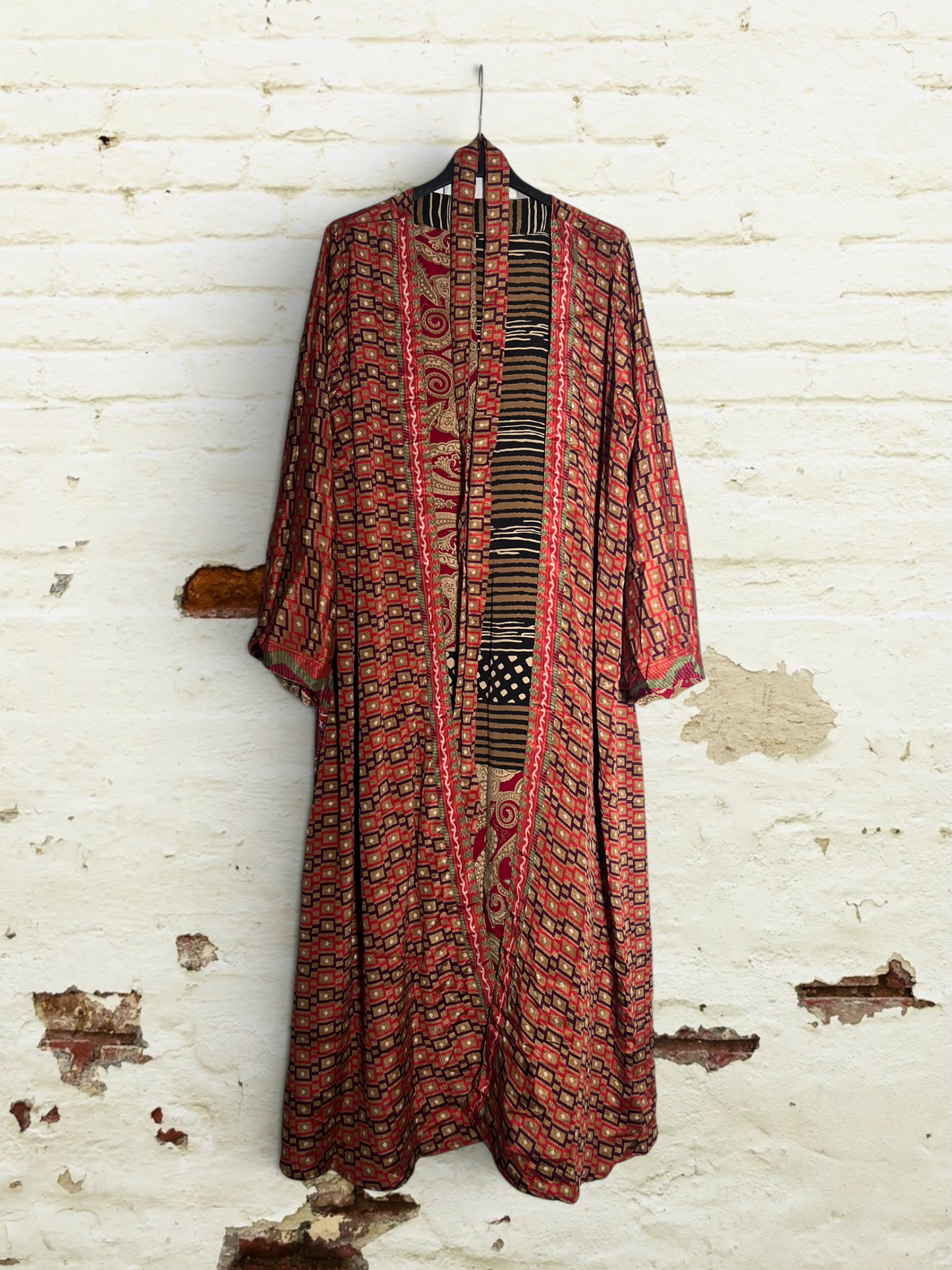 1 Kimono de seda reciclada Reversible Desierto