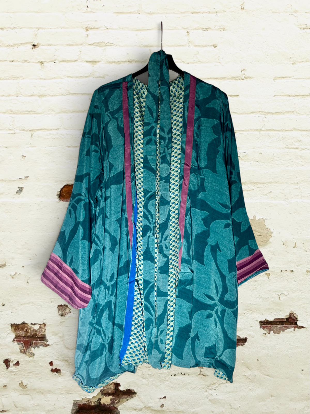Kimono reversible corto Aguamarina