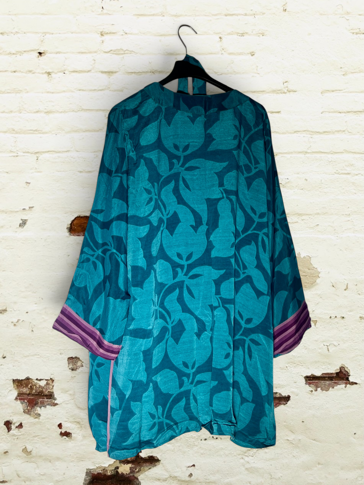 Kimono reversible corto Aguamarina