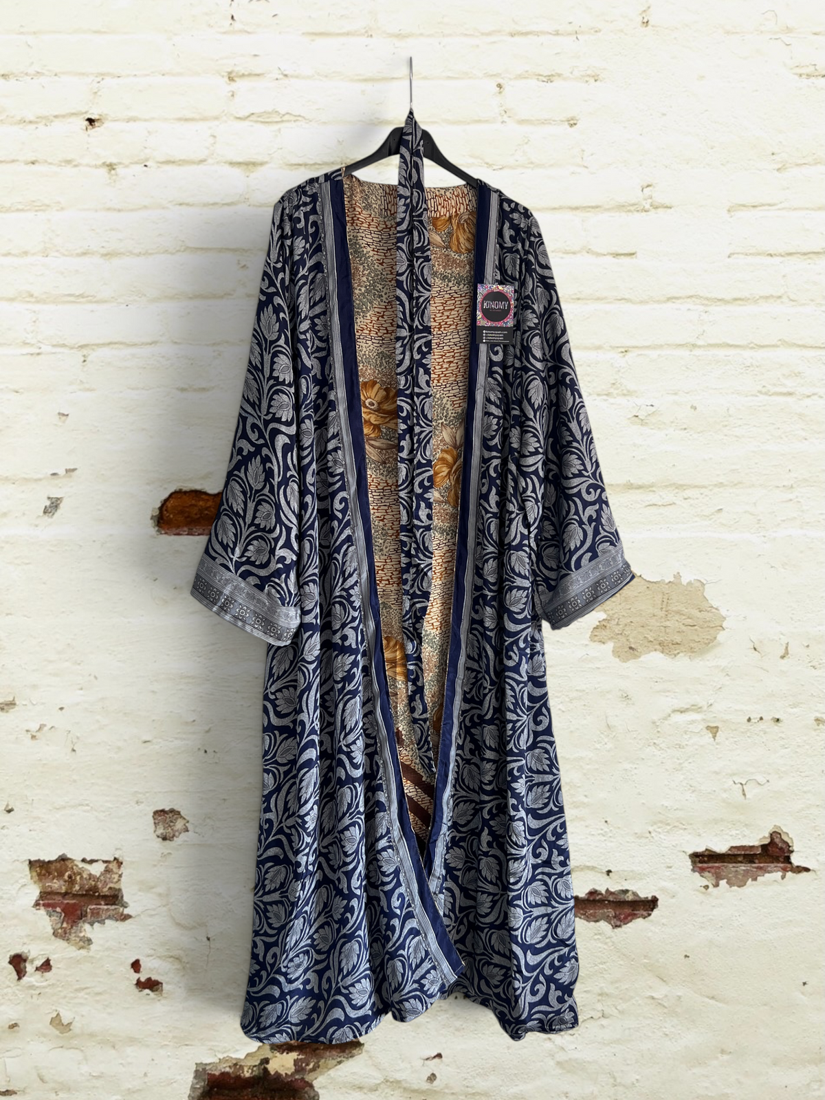 1 Kimono de seda reciclada Reversible Elegancia