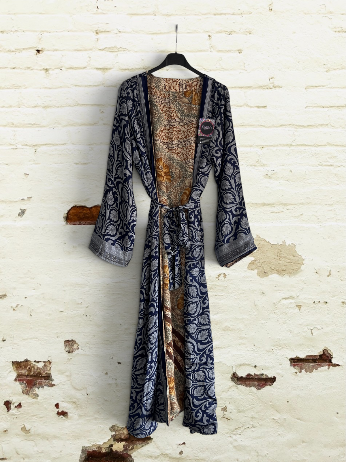 1 Kimono de seda reciclada Reversible Elegancia