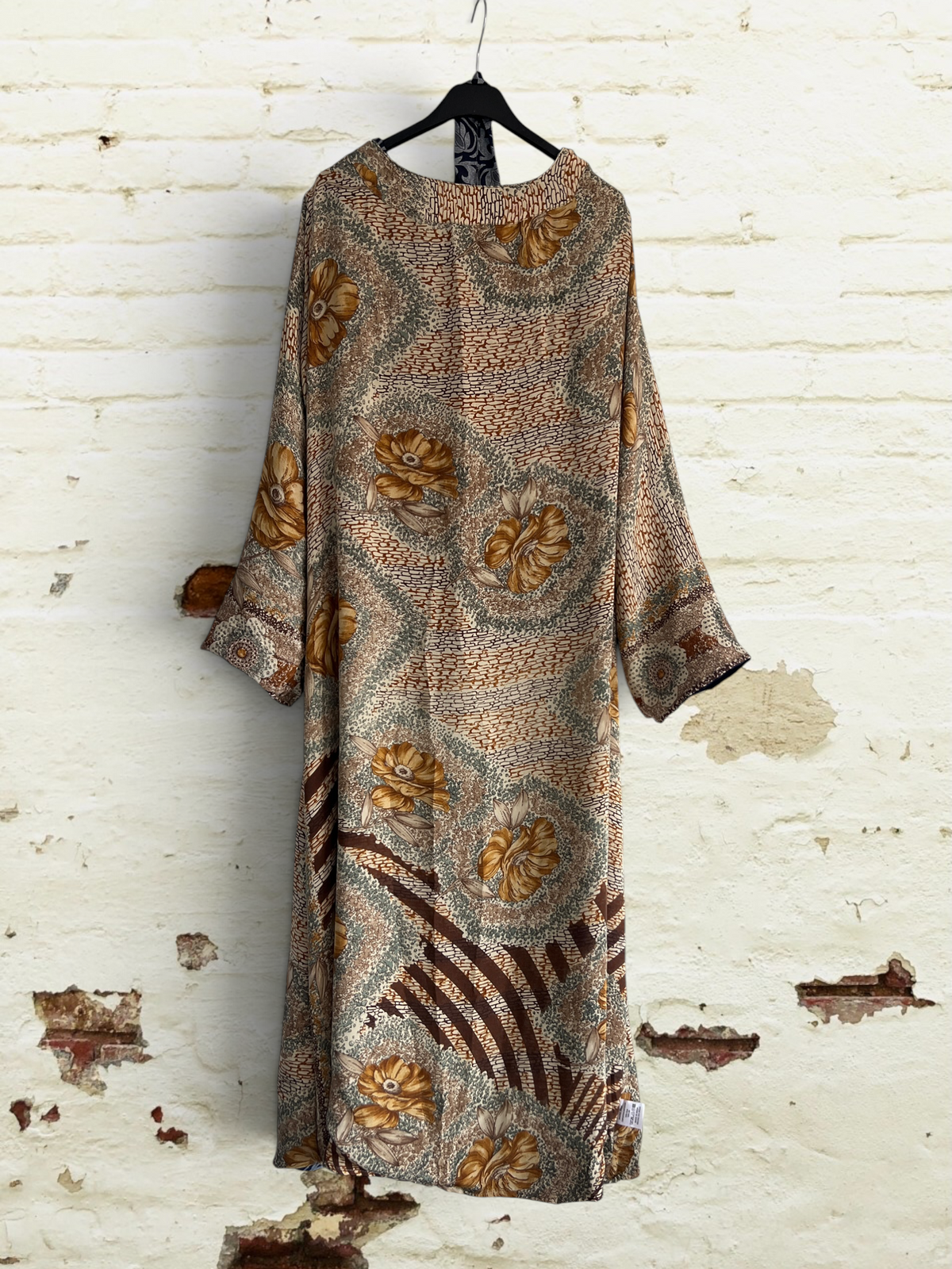 1 Kimono de seda reciclada Reversible Elegancia