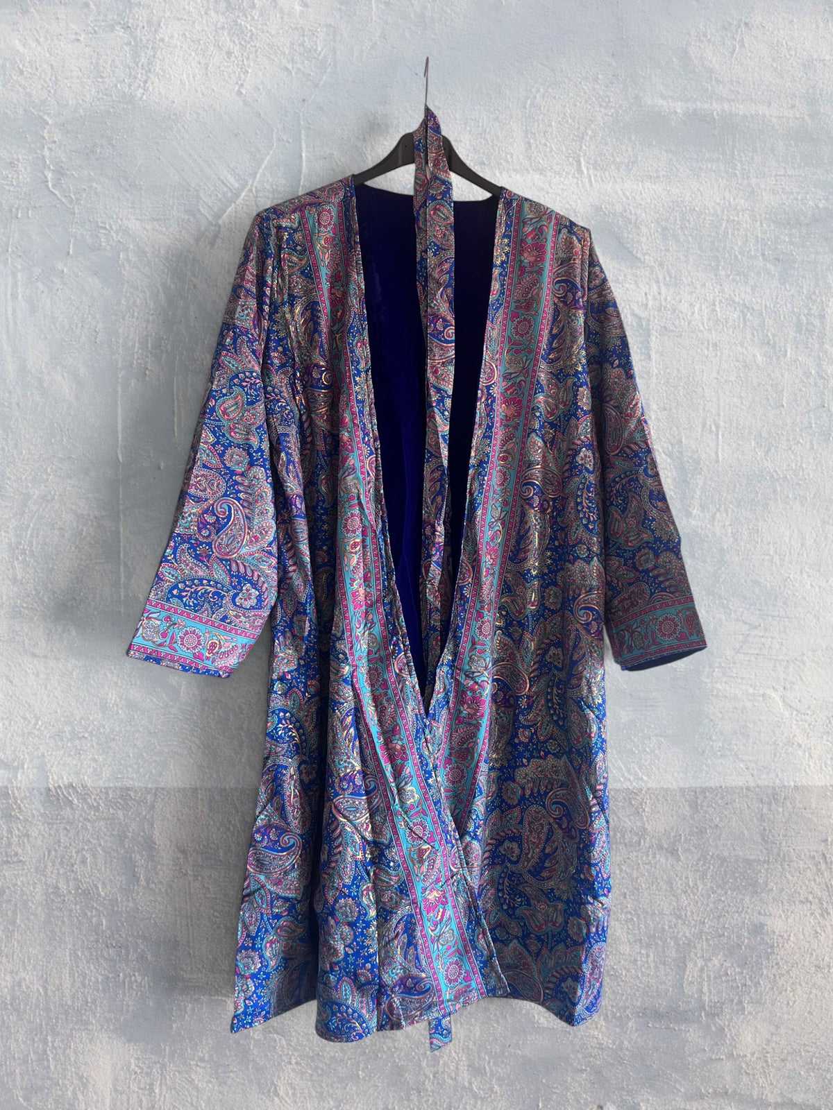 Kimono terciopelo medio largo reversible Electric