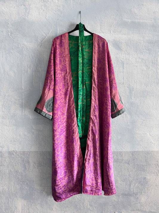 1 Kimono de seda reciclada Reversible Fresh