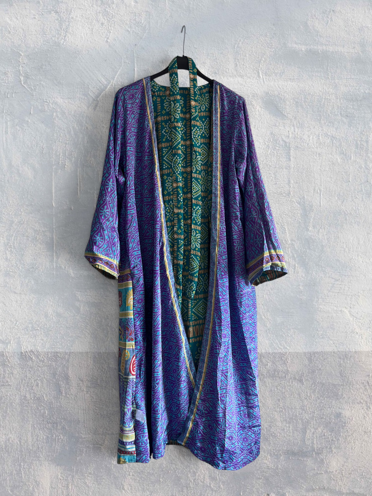1 Kimono de seda reciclada Reversible Sunset