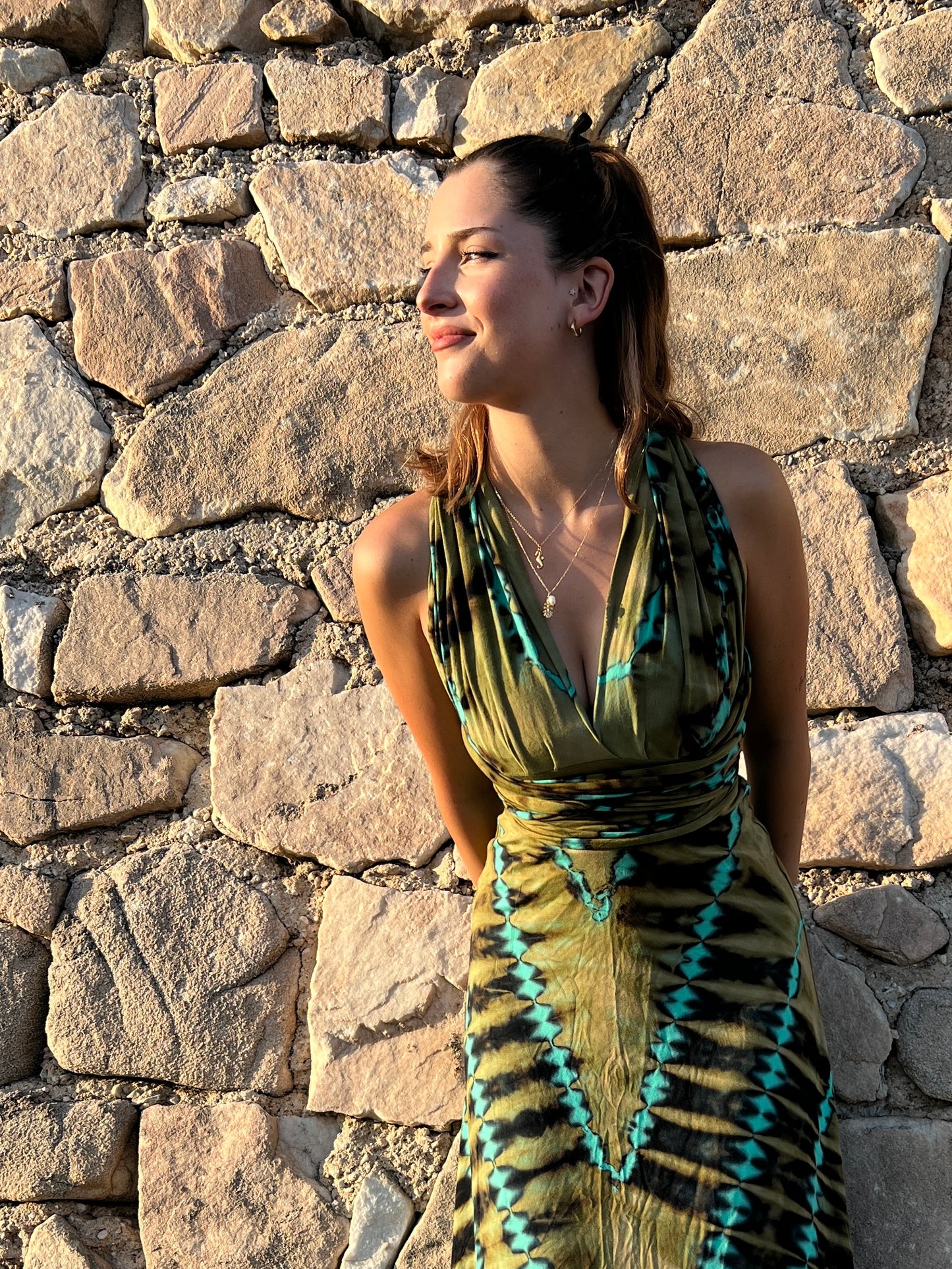 Vestido Multifuncional “Aura Cambiante” — Largo en spandex tie-dye