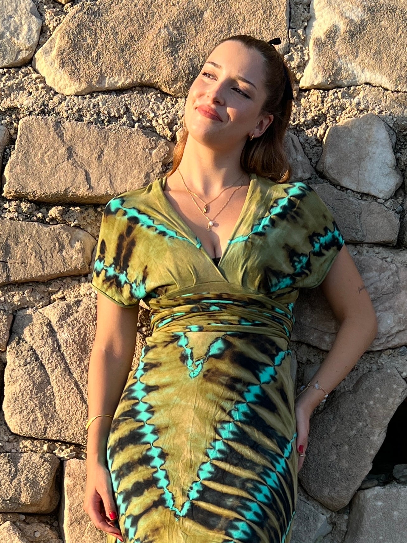 Vestido Multifuncional “Aura Cambiante” — Largo en spandex tie-dye