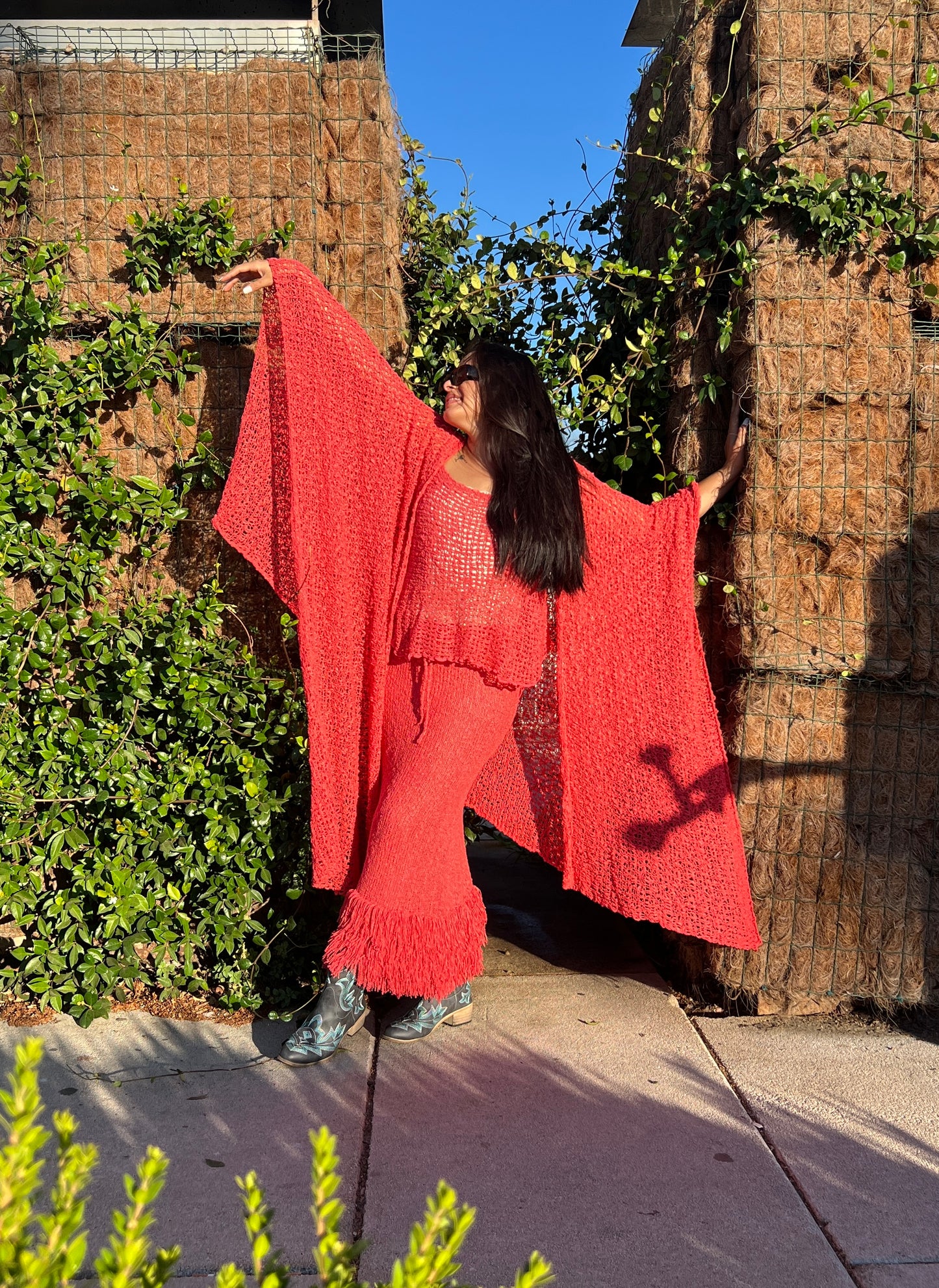 Chal Largo de Punto Artesanal – Hecho a Mano en Indonesia