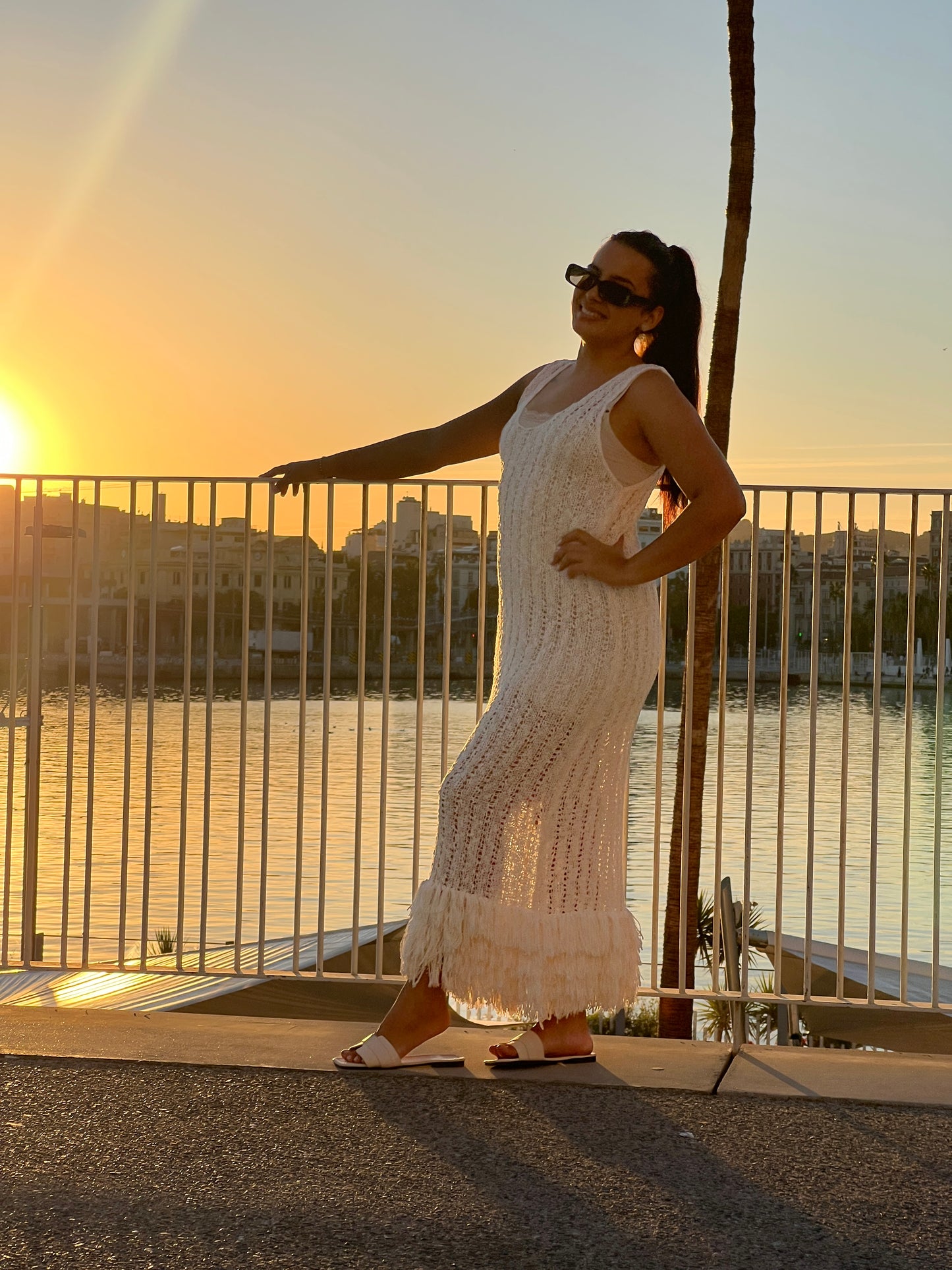 Vestido boho con flecos largo estilo boho