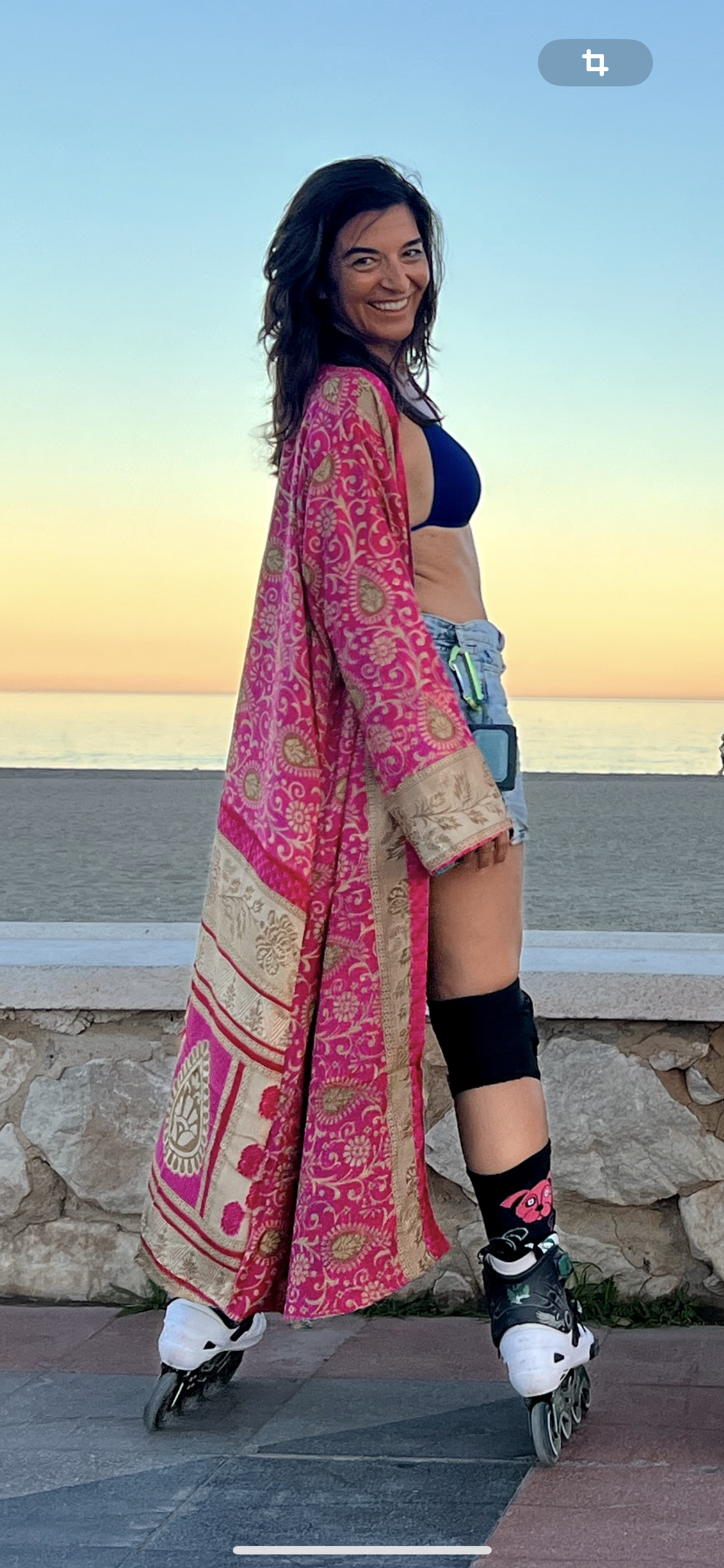 Kimono de seda reciclada Reversible Sardegna
