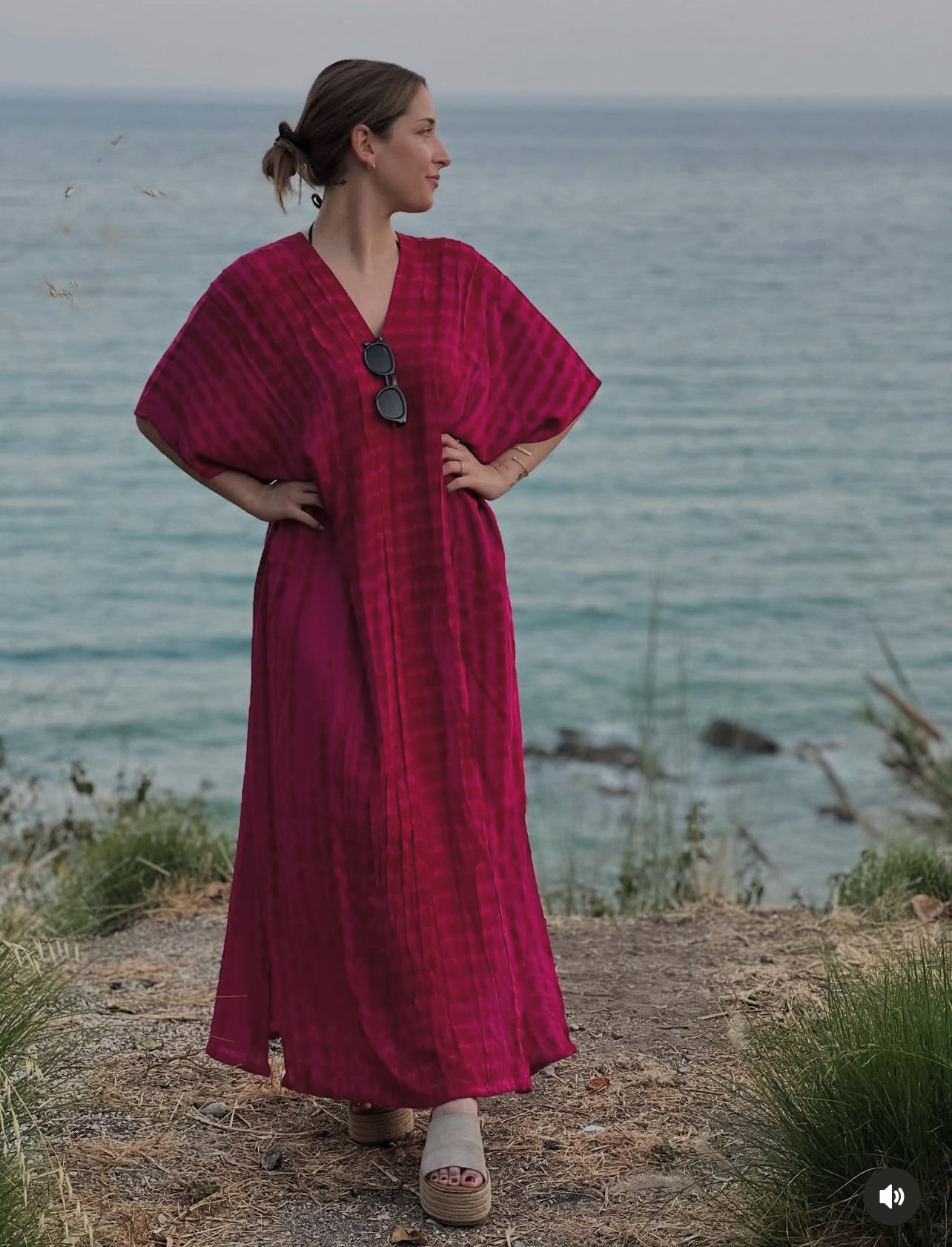 Caftan tie-dye largo