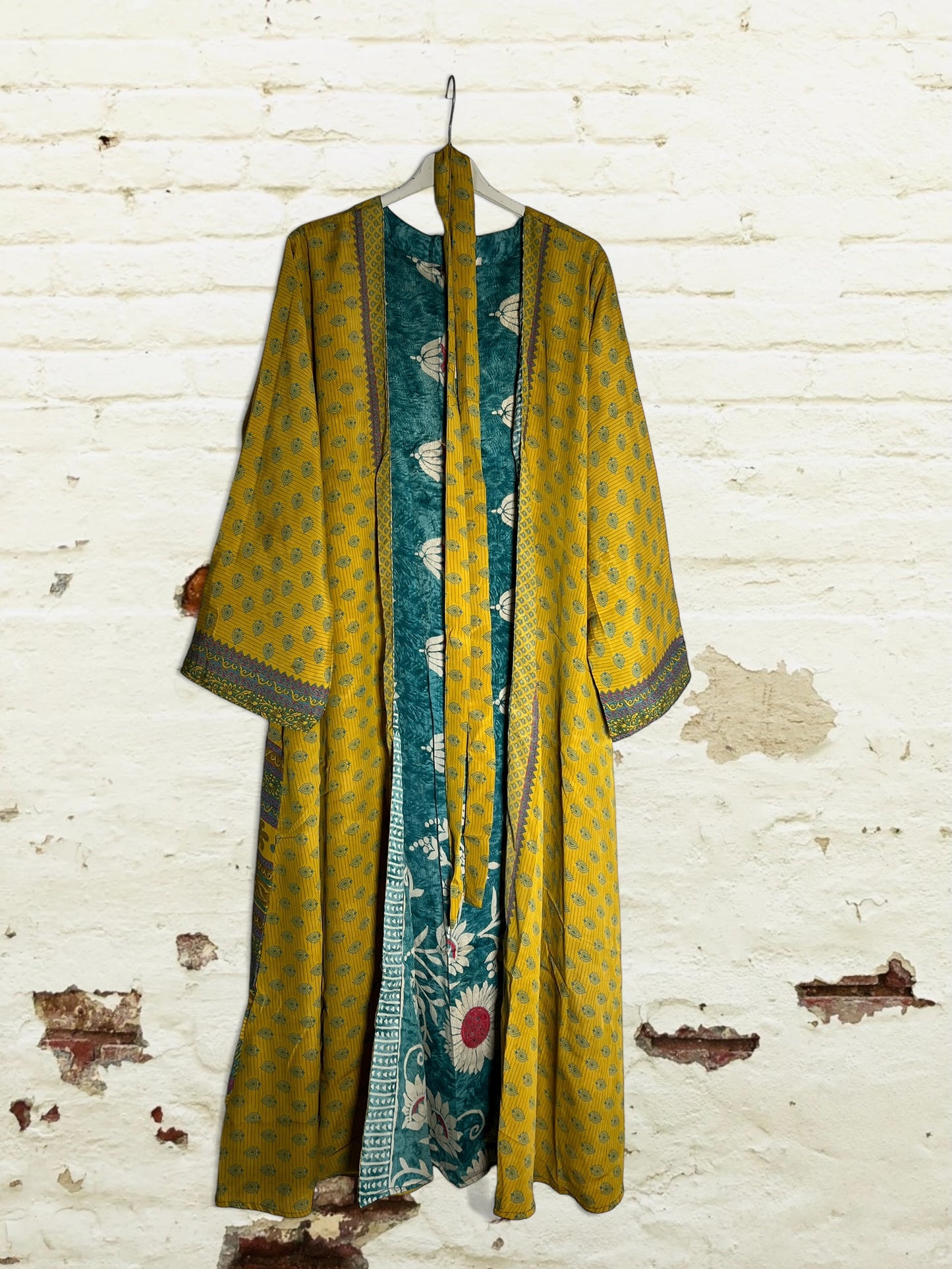 Kimono de seda reciclada Reversible Japan
