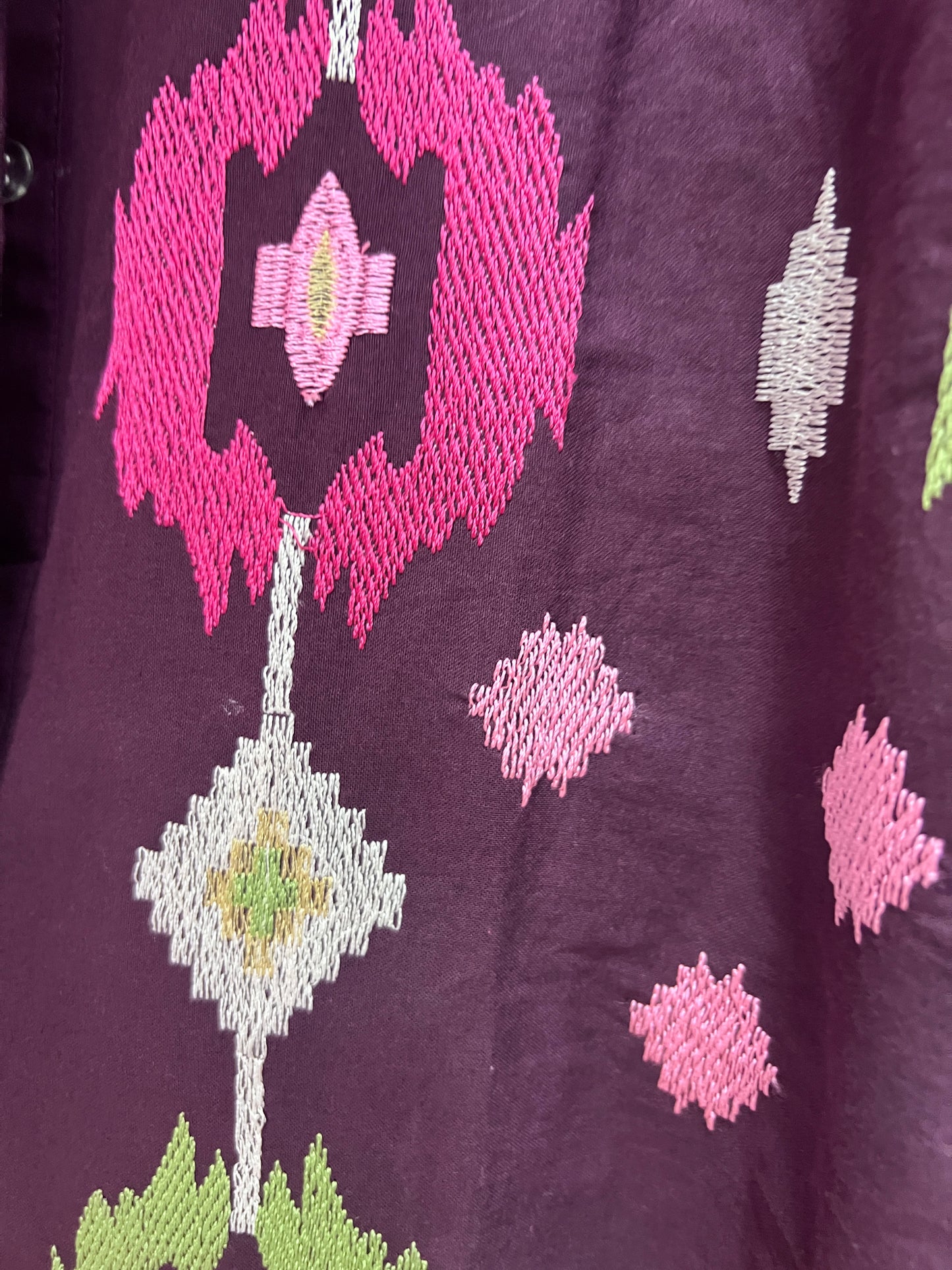 Vestido camisero de algodón bordado Cairo
