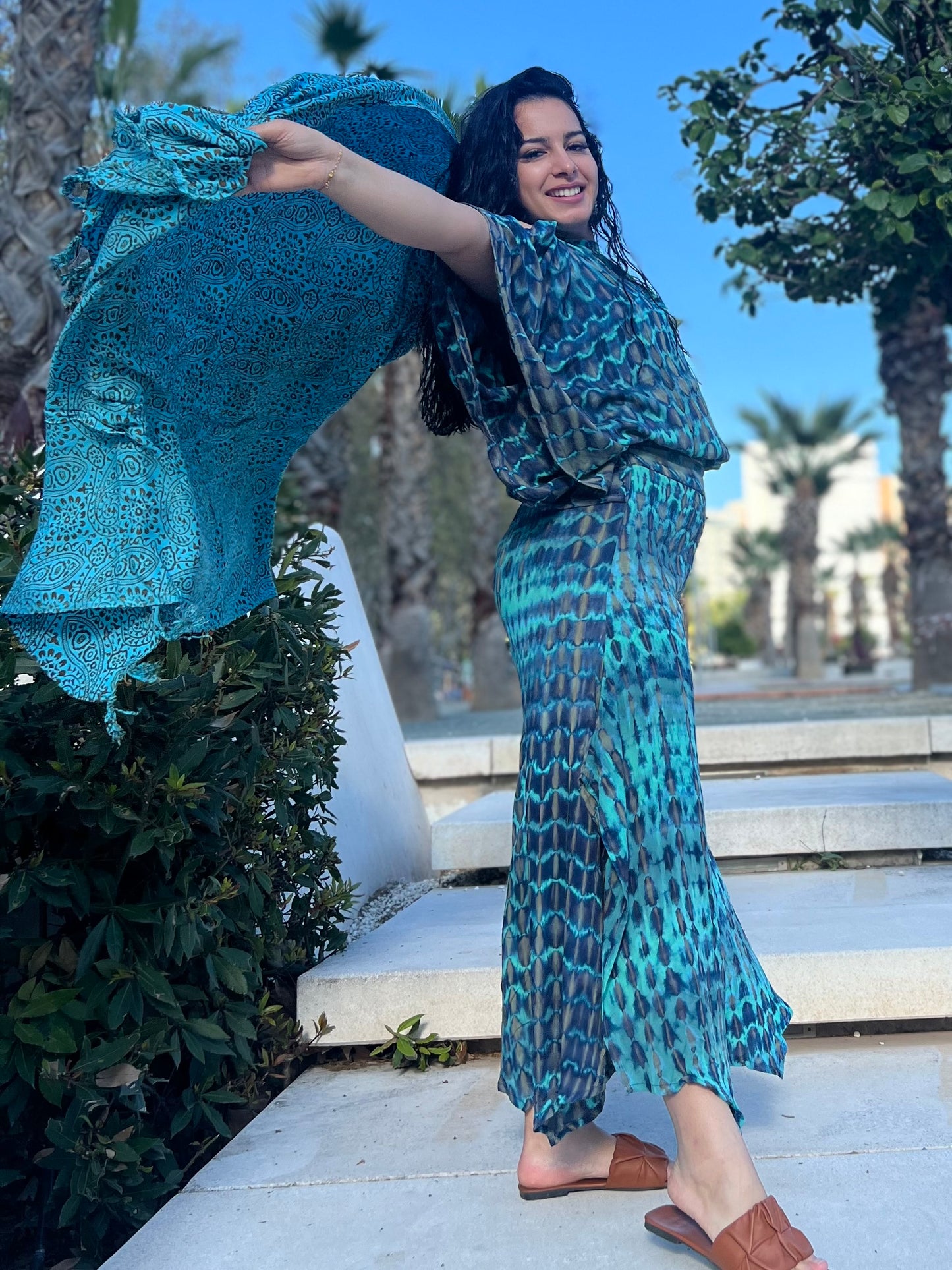 Pantalón boho tie-dye