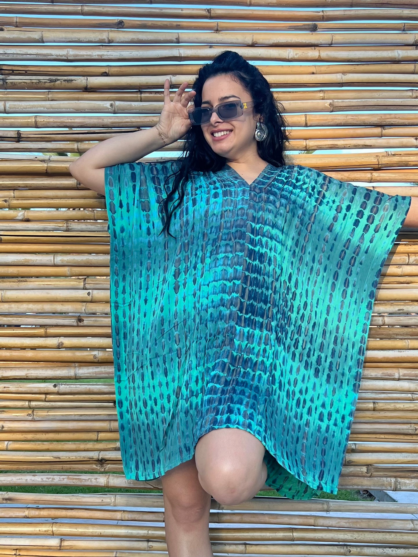 Caftan tie-dye corto